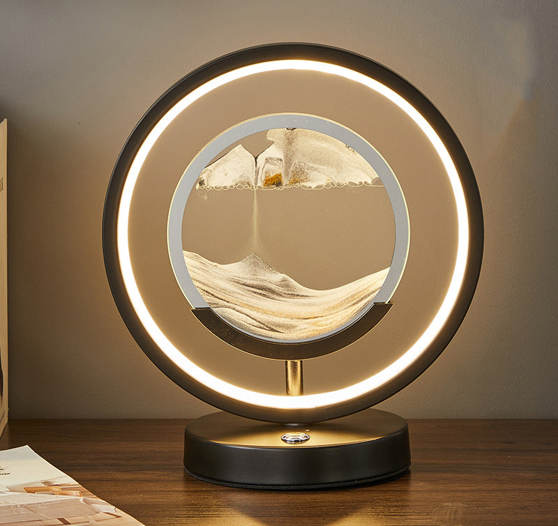 New Contemporary Symmetrical Quicksand Art Table Lamp