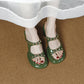 Waterproof Platform Thick Heel Green Rivet Sandals For Women