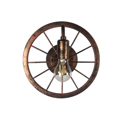 Retro Wheel Wall Lamp Industrial Style Personality American