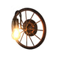 Retro Wheel Wall Lamp Industrial Style Personality American