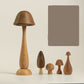 Mushroom Solid Wood Table Lamp Touch Dimming