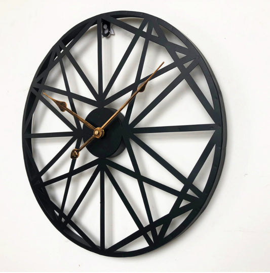 Celtic Cross Wall Clock Round Iron Laser Cut