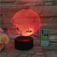 Rugby Hat 3D Lamp