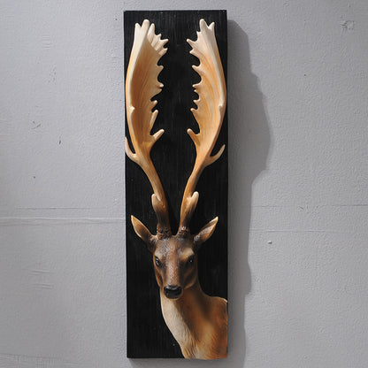 Animal head wall hanging mural