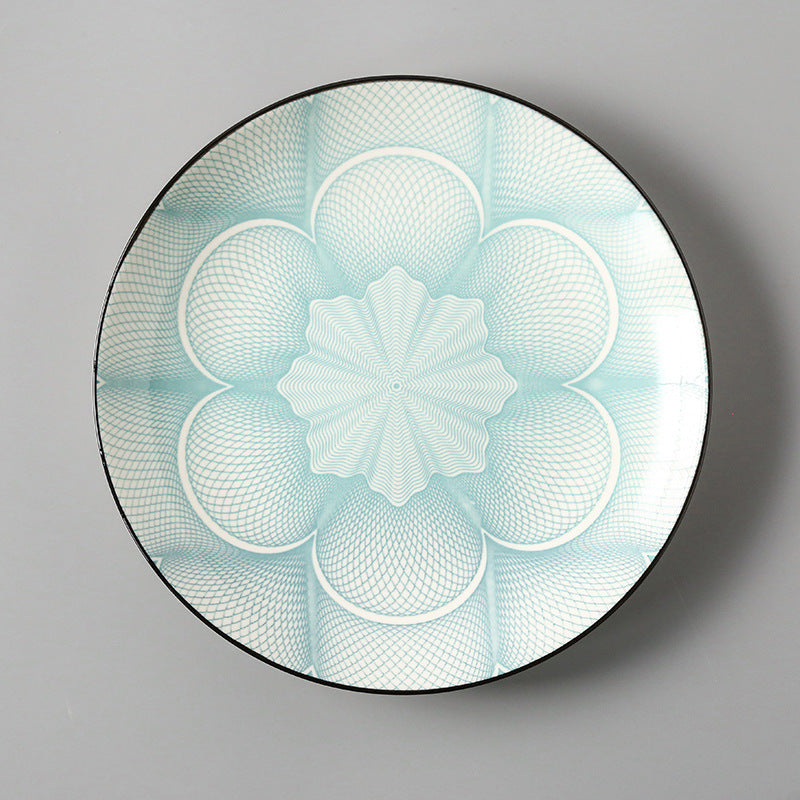 Creative Japanese ceramic plate large flat plate