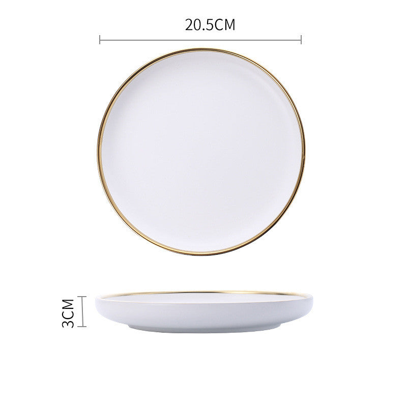 Luxury White Ceramic Stoneware Dinnerware Set