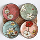 Tableware exported to Britain, Japanese style kiln Flower Restaurant, ceramic plate and wind flat plate, dish plate underglaze color