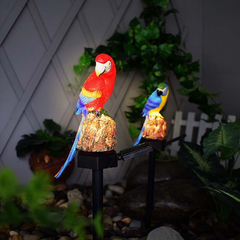 Parrot Solar Light Outdoor Waterproof Garden Lawn Plug Landscape Light Garden Decoration Resin New Modern Courtyard