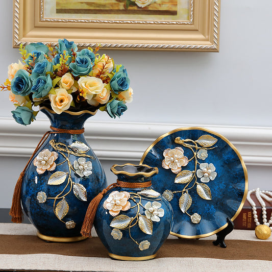 Three-piece European-style Ceramic Vase