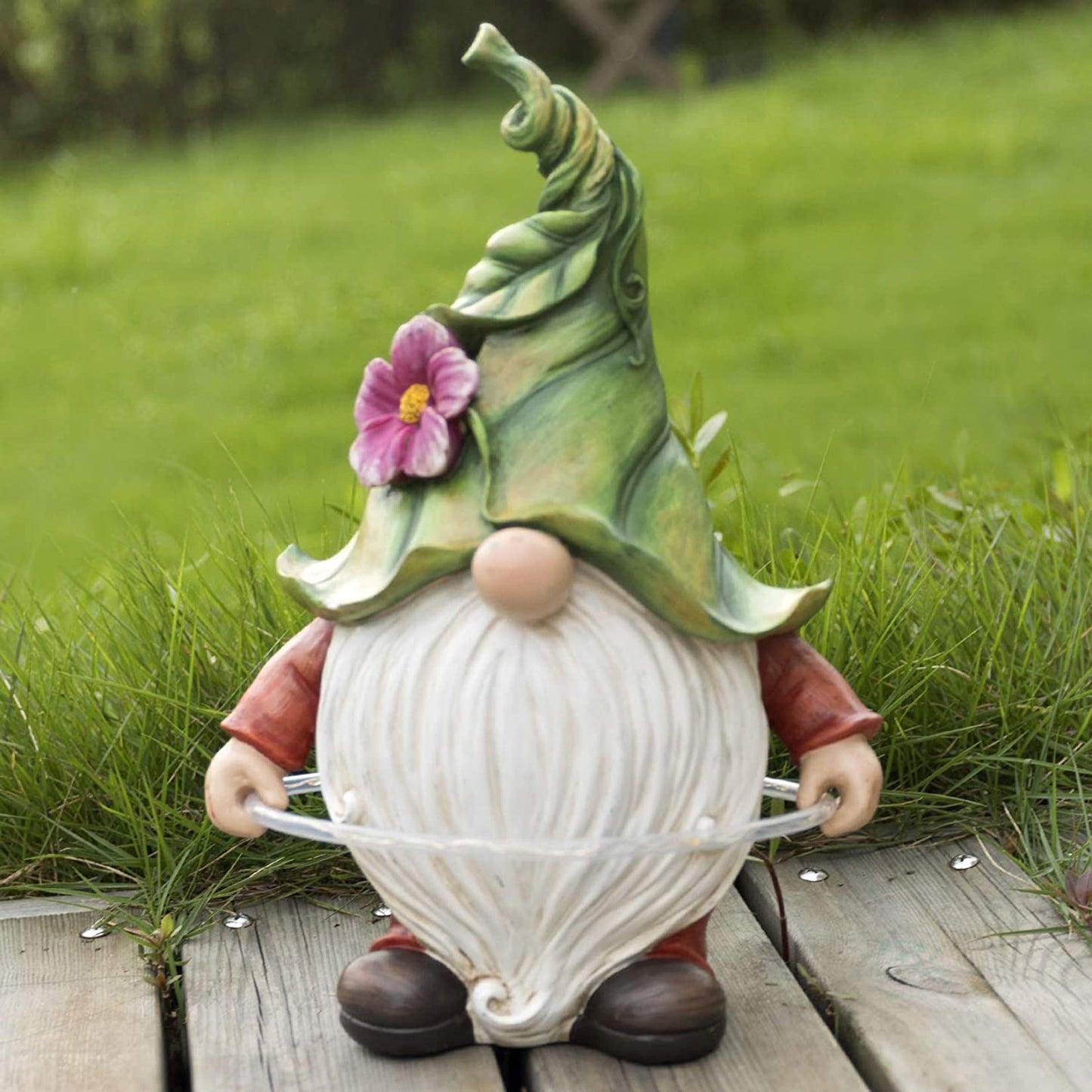 Garden Dwarf Statue-Resin Dwarf Statue Solar Led Lights Resin Crafts Outdoor Decoration Garden Lights Sculpture Ornaments