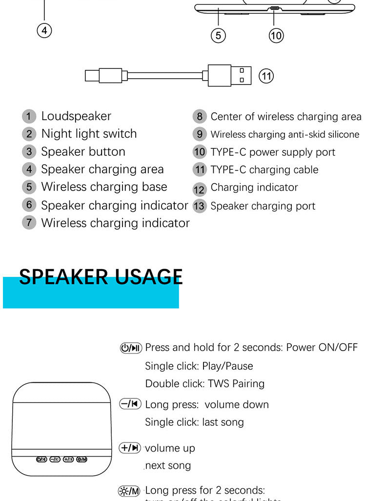 3 In 1 Intelligent Touch Wireless Charger