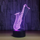 Saxophone 3D Night Light In 7 Colors