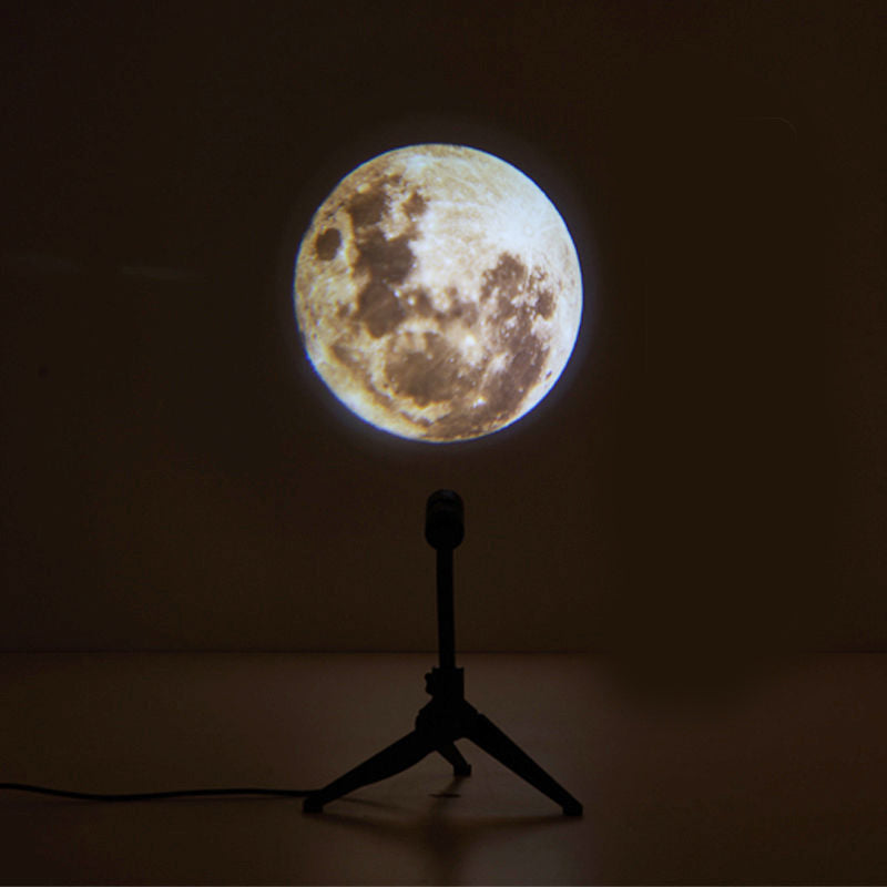 Moon Earth Projector Night Light Sunset Projection Led Desk Lamp For Bedroom Atmosphere Rainbow Lamp Decoration Light