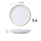 Luxury White Ceramic Stoneware Dinnerware Set