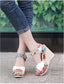 Floral high heel women sandals