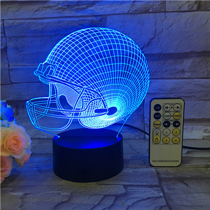 Rugby Hat 3D Lamp