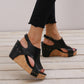 Roman Sandals Female Fish Mouth Thick Bottom Wedges Shoes Women