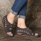 Solid color hollow women sandals