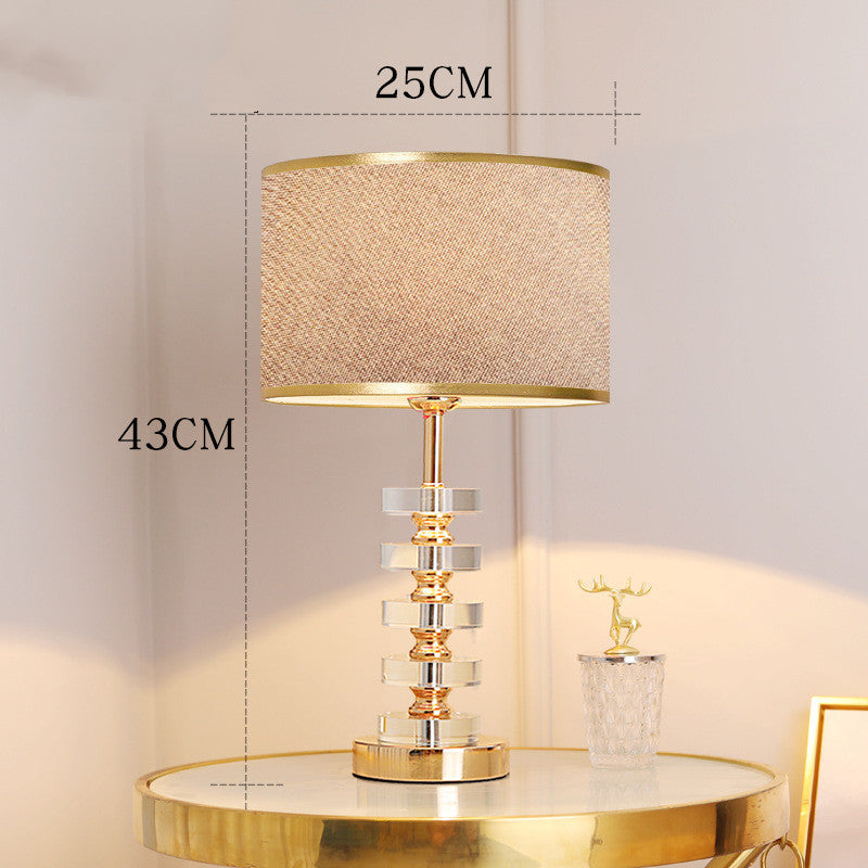 Light Luxury Crystal Table Lamp Postmodern Simple And Warm