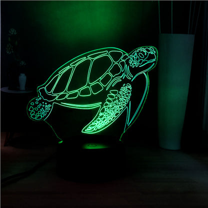 3d LED Turtle Night Light