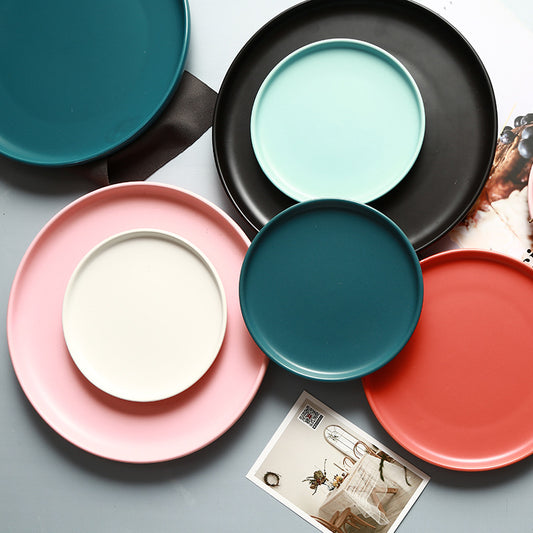 Nordic Stoneware Ceramic Dinnerware Plates