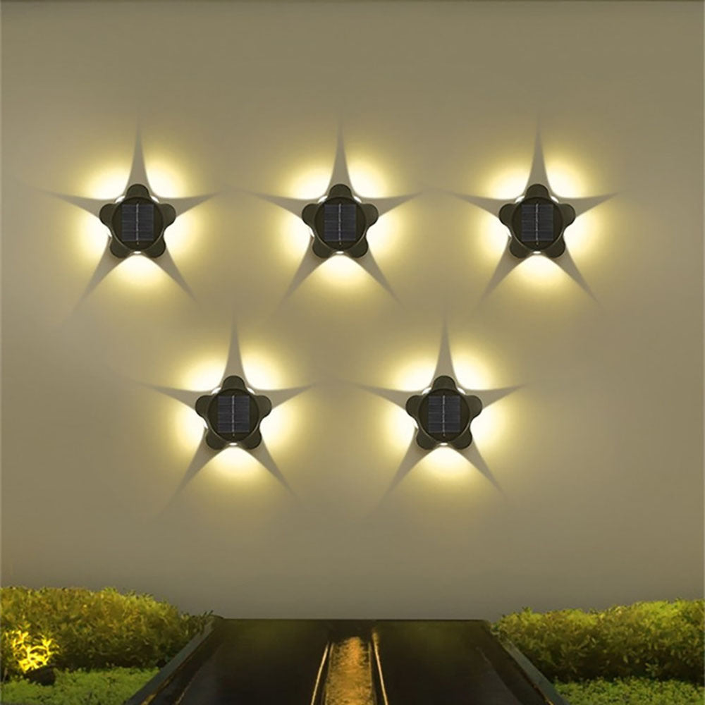 Fashion Personality Pentagram Solar Wall Lamp