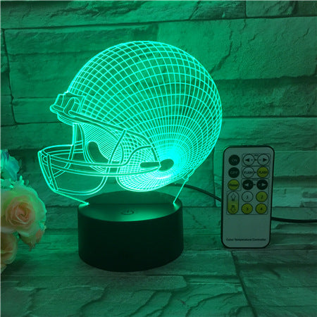 Rugby Hat 3D Lamp