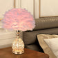 Fashionable And Creative Feather Lamp At The Bedside