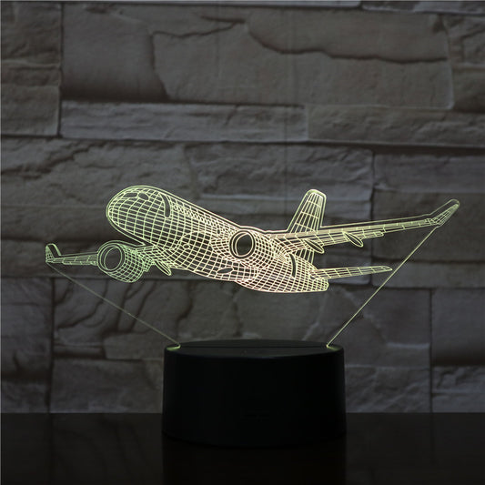 Custom 3d Lamp Airplane Hologram Baby Night Light Cool Name Customization Nightlight for Child Bedroom Decor 3d Led Night Light