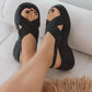 Lazy Suede Cross Strap Casual Fashion Open Toe Sandals For Women