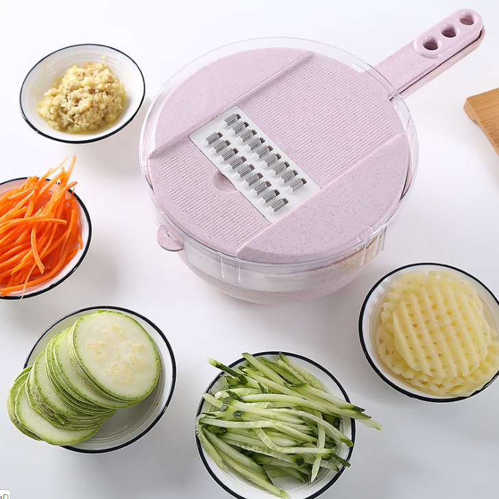 8 In 1 Mandolin Kitchen Slicer With Strainer