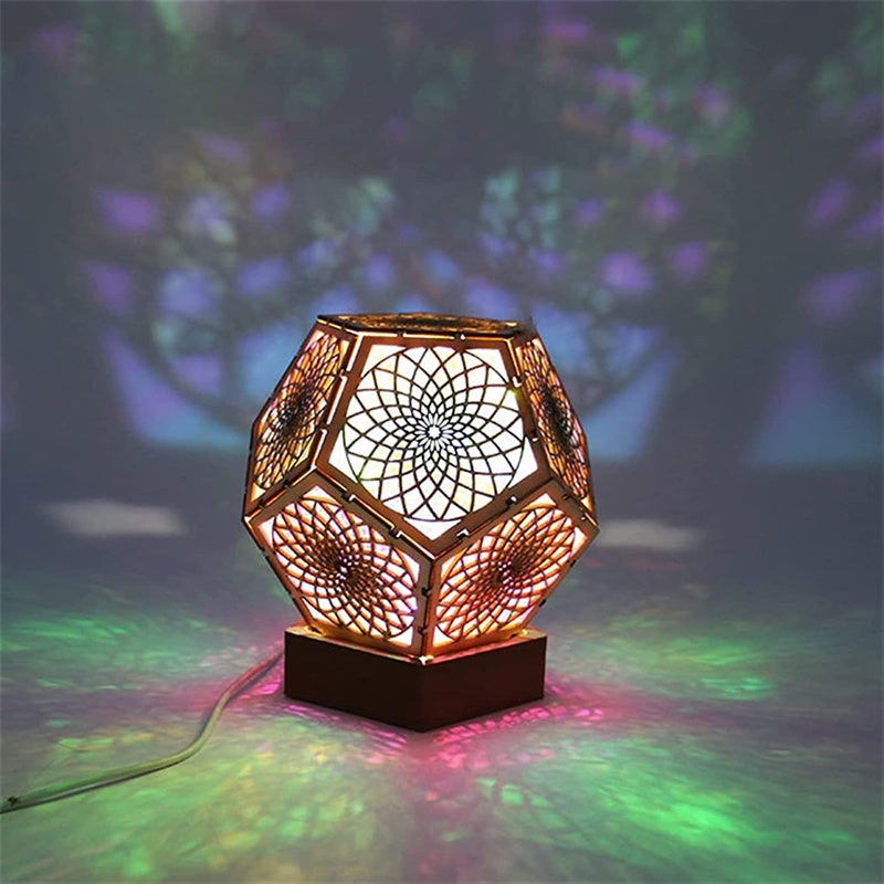 Led Lantern Bohemian Star Floor Projection Lamp