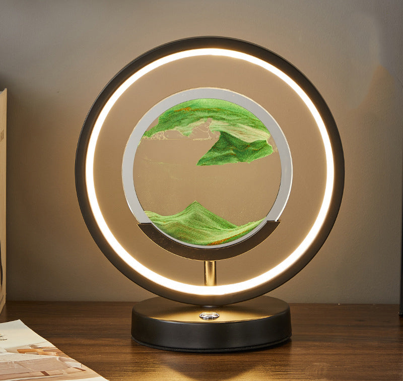 New Contemporary Symmetrical Quicksand Art Table Lamp