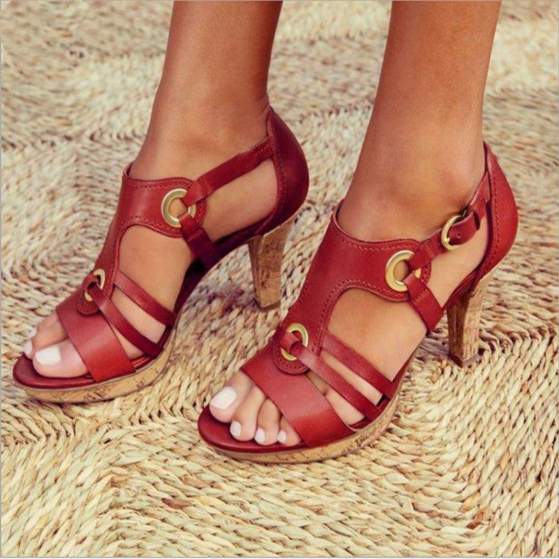 High heeled sandals for women