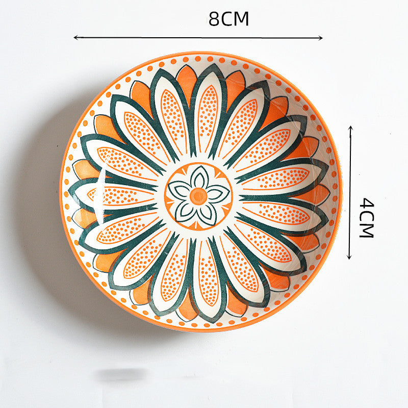 7 Inch Underglaze Printed Japanese Ceramic Plate