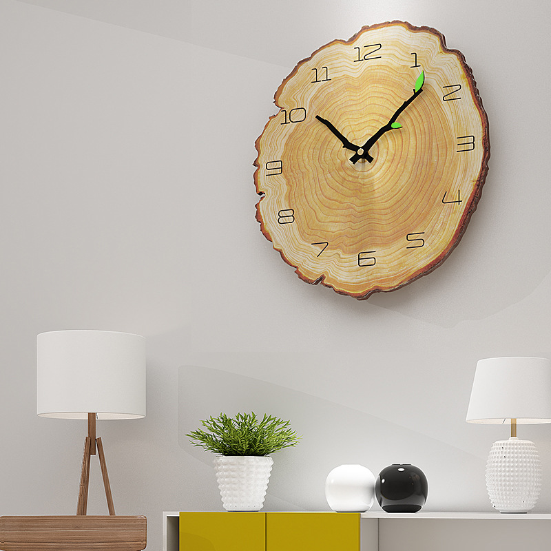 Vintage Retro Oak Wood Wall Clock