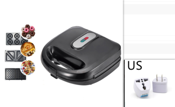 6-in-1 Waffle Maker EU Plug Sandwich Maker Grill