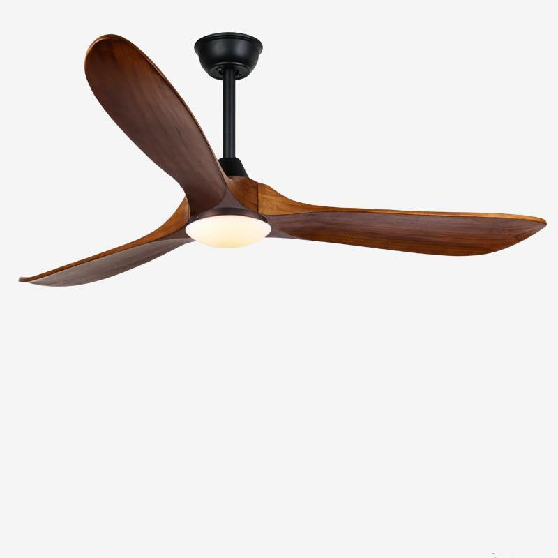 Industrial Solid Wood Leaf Of Fan With Light Restaurant