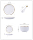 Luxury White Ceramic Stoneware Dinnerware Set