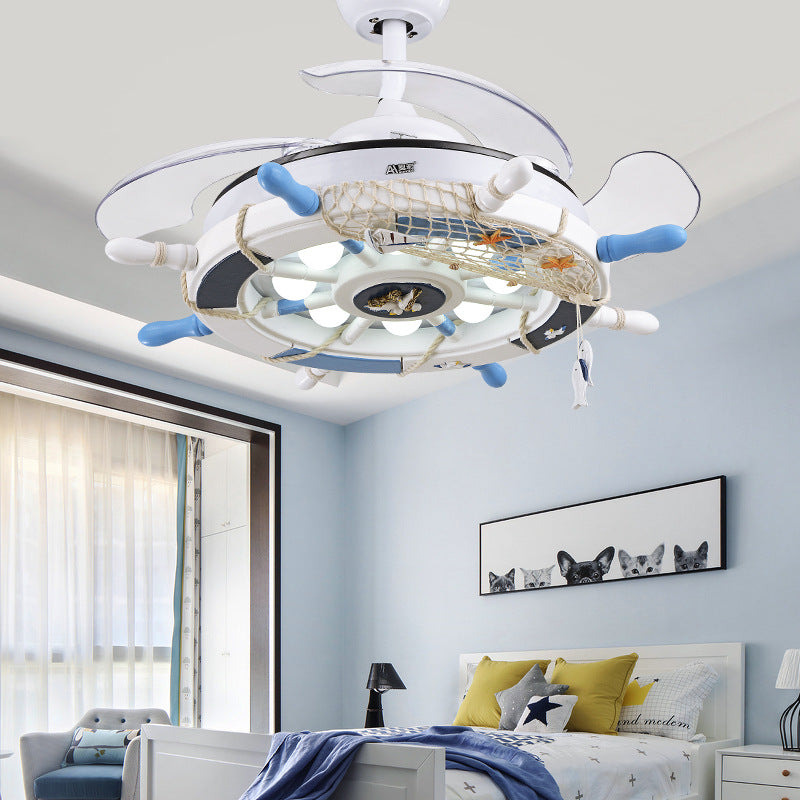 Ceiling Mounted Fan Lamp In Living Room