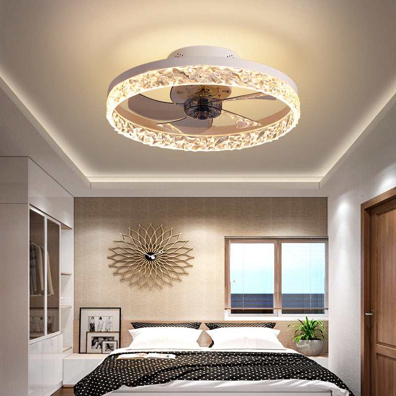 Home Living Room Bedroom Electric Fan Invisible Ceiling Light