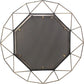 Gold Geometric Wall Mirror, 30 X 30 Gold Frame Mirror For Wall Bathroom, Living Room, Bedroom, Office, And Entryway