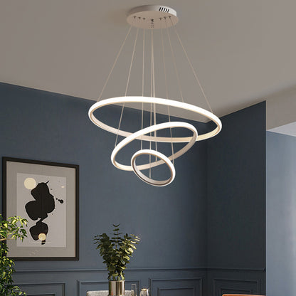 Modern Minimalist Duplex Living Room Chandelier