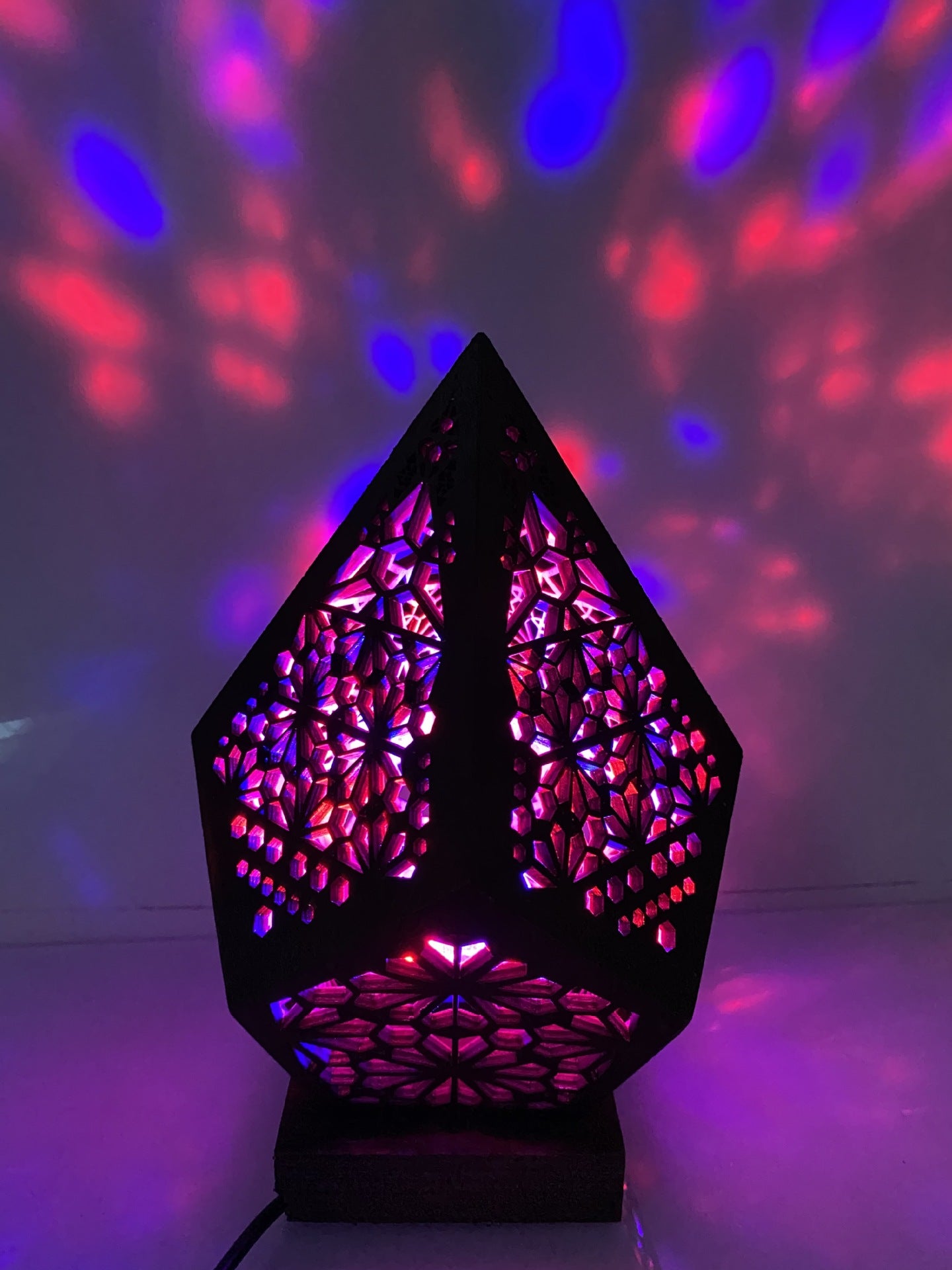 Colorful Bohemian Ambient LED Floral Projection Lantern