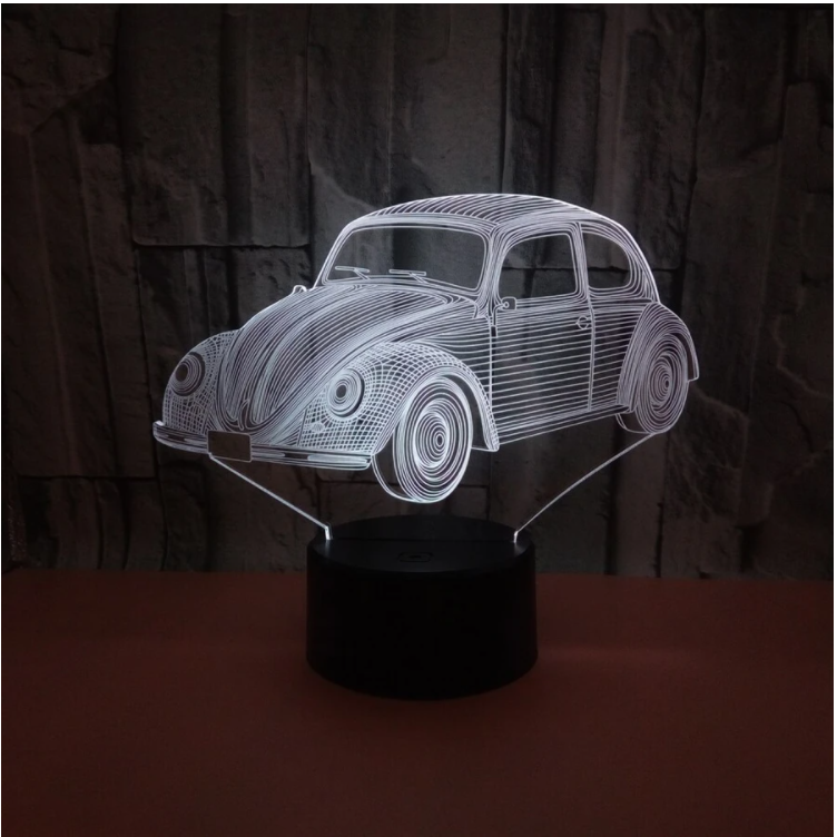 Colorful Touch Remote Control LED Visual Light Gift 3D Small Table Lamp