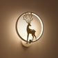 Bedroom Deer Head Shape Decorative Wall Lamp