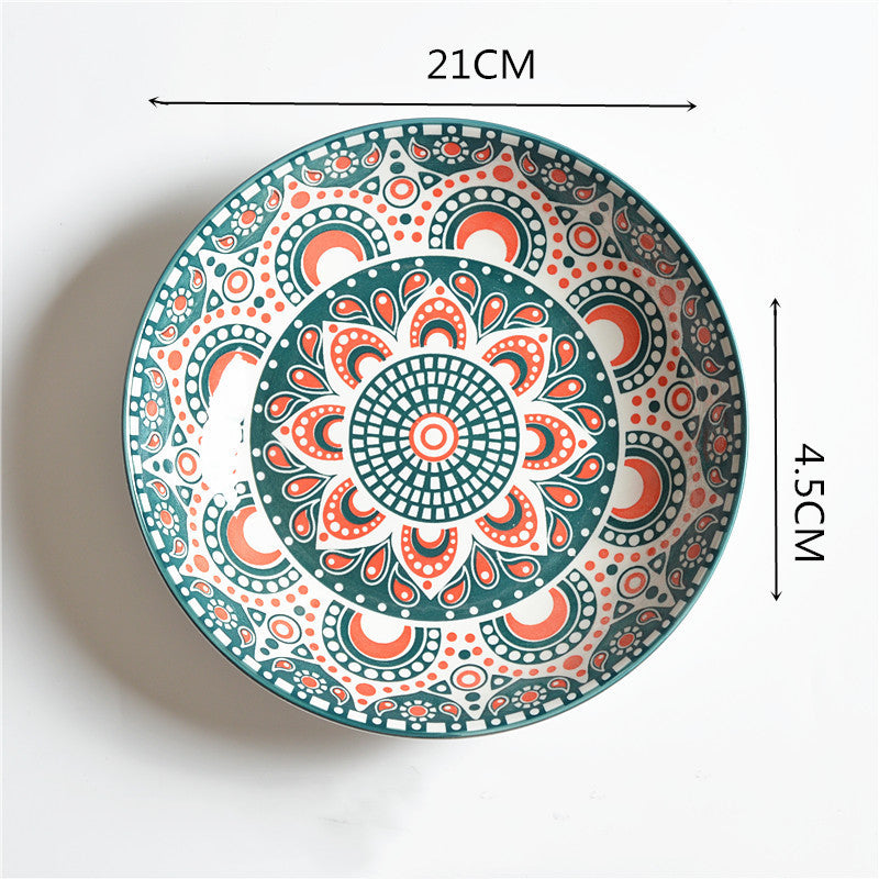 7 Inch Underglaze Printed Japanese Ceramic Plate