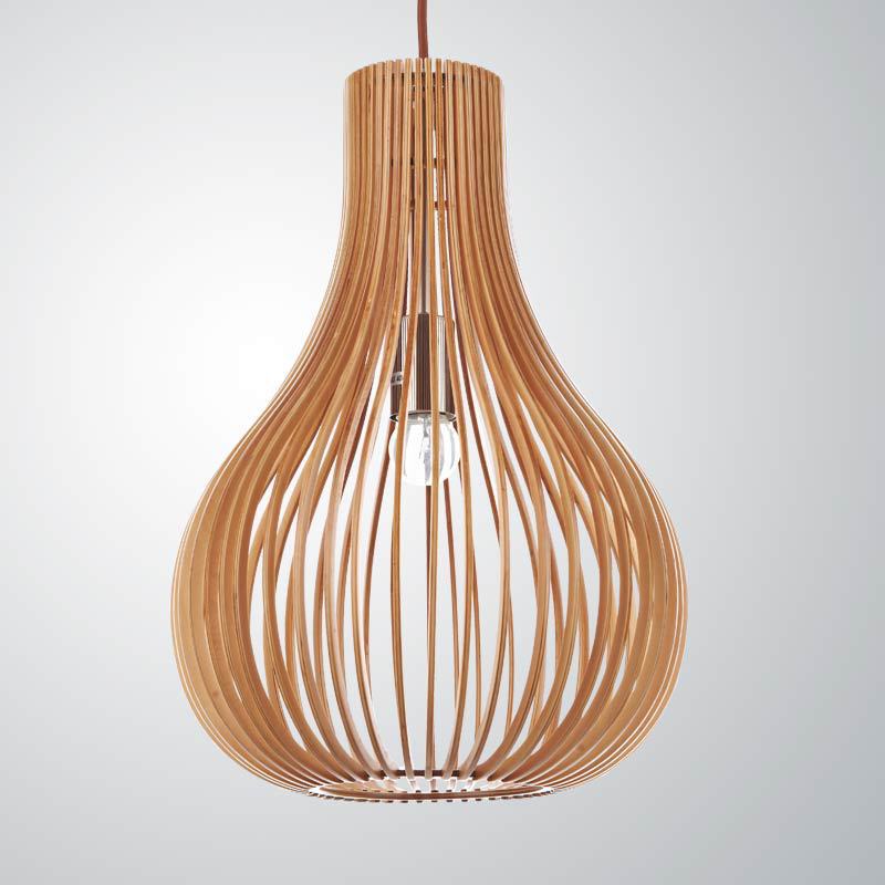 Bamboo Woven Nordic Birdcage Wooden Chandelier