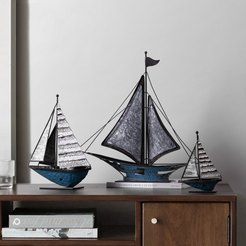 Wrought Iron Sailing Decoration Office Desk Bookshelf | Decor Gifts and More