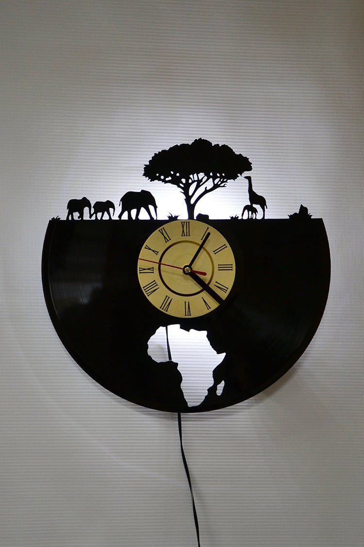 Vinyl Record Light Wall Wall Creative Vinyl Clock Night Light | Decor Gifts and More